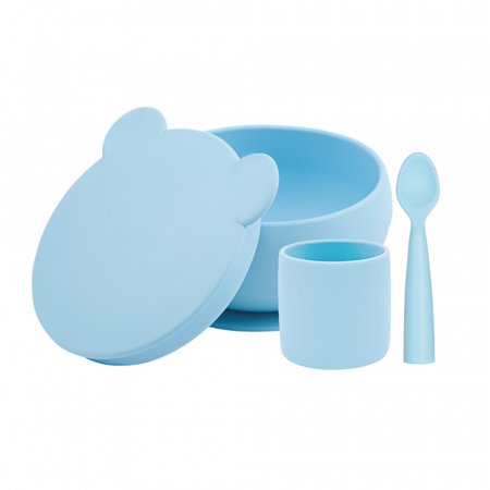 MINIKOIOI nõude komplekt BLW I, 6m+, Mineral Blue, 101350006  101350006