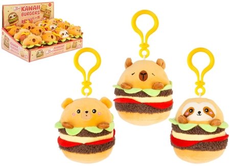MOCHI POP plüüsist ripats Kawaii Burger, 10 cm, assortii, 456393 