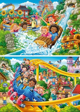 RAVENSBURGER PUZZLE pusle Lõbustuspark, 2x24 tk, 12004258 7 