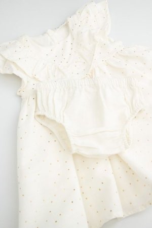 COCCODRILLO lühikeste varrukatega kleit ELEGANT BABY GIRL, kreemjas, WC5128202EBG-003-098, 98 cm 