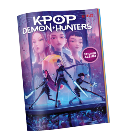 K-POP DEMON HUNTERS kleepsualbum kleepsudega, 10 tk, KPALBUM-2026-ENG 
