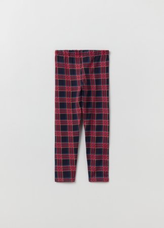 OVS 1 EN GIRL 3-10Y LEGGINGS 3-4 BLUE/RED CHECK 001911892 