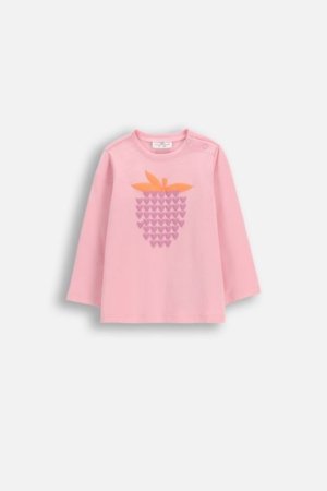 COCCODRILLO pikkade varrukatega t-särk, roosad, WC6143103HGN-033-080, 80 suurus 