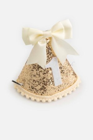 COCCODRILLO sünnipäevamüts, kuldne värv, WC6311901PBJ-023-000,  