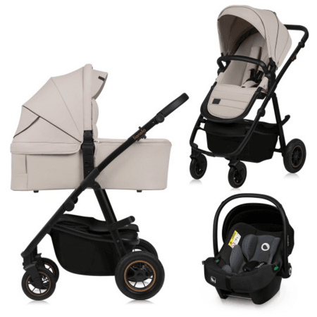 LIONELO universaalne käru AMBER PLUS 3in1, Beige sand, LO-AMBER PLUS 