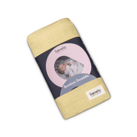 LIONELO mähkimistekk, Yellow lemon, LO-BAMBOO SWADDLE 