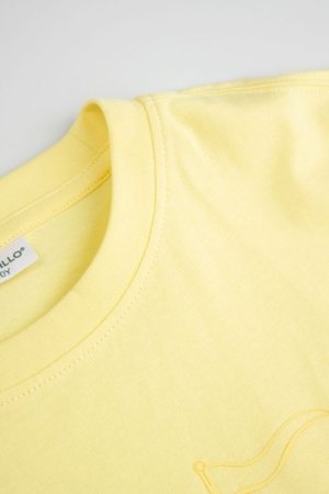 COCCODRILLO lühikeste varrukatega t-särk, kollased, WC6143201FGJ-004-134, 134 suurus 