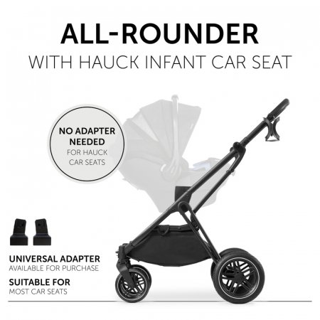 HAUCK jalutuskäru VISION X SET 2in1, Melange Black, 165232 165232