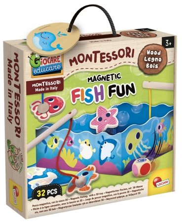 LISCIANI MONTESSORI BABY magneetiline kalapüügimäng Fish Fun 32tk., 98354 
