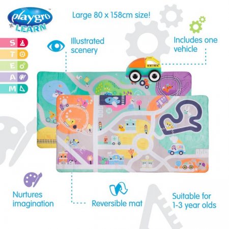 PLAYGRO mängumatt linnast maale, 0188241 0188241