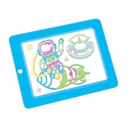 Joonistamis- ja kirjutamistahvel valgusega, sinine, 2410K0083 