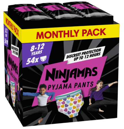PAMPERS püksmähkmed NINJAMAS Hearts, 8 suurus, 27-43kg, 54 tk., 80756319 