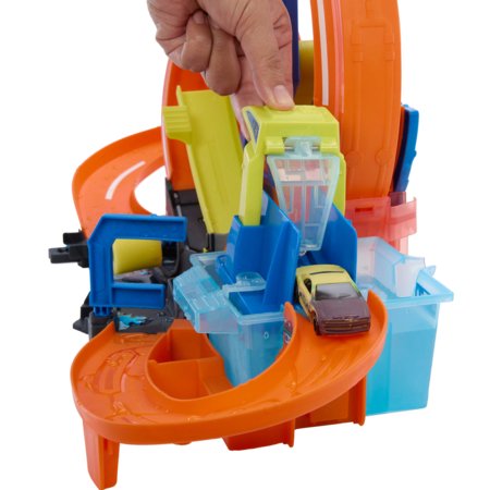 HOT WHEELS CITY mega tsükliga autopesula, JHL97 