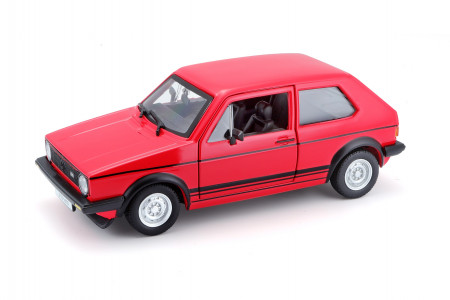 BBURAGO 1:24 auto mudel 1979 Volkswagen Golf MK1 GTI, 18-21089RD 18-21089