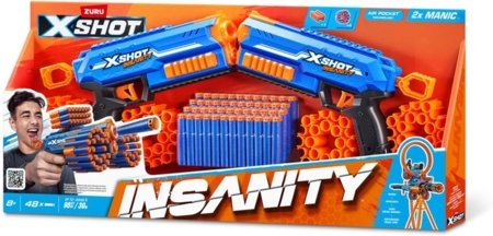 XSHOT mängupüstol Insanity-Double Manic, 36642 