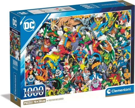 CLEMENTONI DC COMICS pusle Impossible, 1000 tk., 39863 