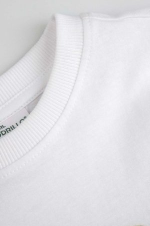 COCCODRILLO lühikeste varrukatega t-särk, valged, WC6143217VBB-001-122, 122 suurus 