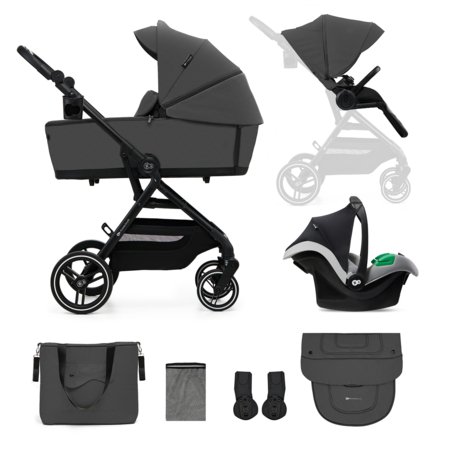 KINDERKRAFT universaalne jalutuskäru YOXI 3in1, moonlight grey, KSYOXI00GRY3000 