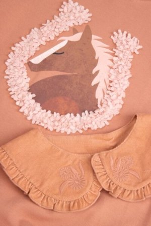 COCCODRILLO dress RODEO GIRL KIDS, powder pink, ZC4129102RGK-033-122, 122 cm 