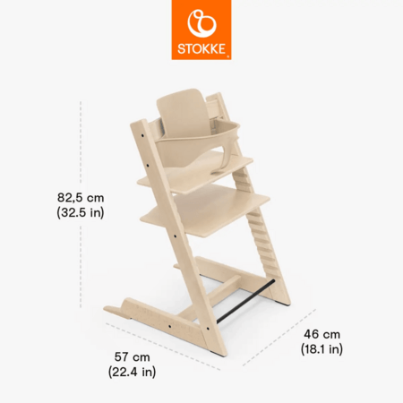 STOKKE söögitool koos turvakaarega TRIPP TRAPP, natural, 684500 