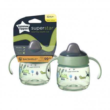 TOMMEE TIPPEE võõrutamise lutipudel poistele WEANING SIPPEE, 4m+, 190ml, green, 447826 447826