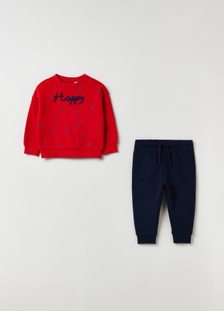 OVS BOY9-36M JOGGING L/S 2H 30-36 RED 001922215 