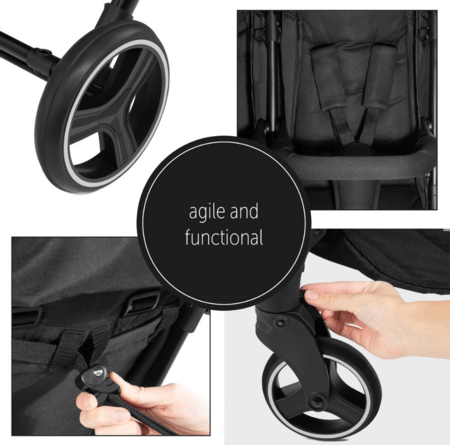 HAUCK jalutuskäru kaksikutele SWIFT X DUO, Black, 500040 