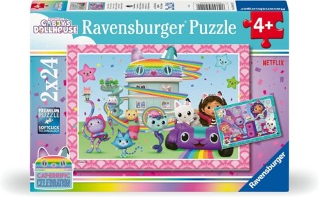 RAVENSBURGER PUZZLE pusle Gabby's Dollhouse, 2x24 tk, 12004112 2 