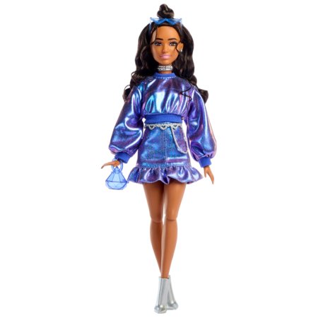 BARBIE Deluxe Fashionistas – läikivlillas seelikus, JFP42 