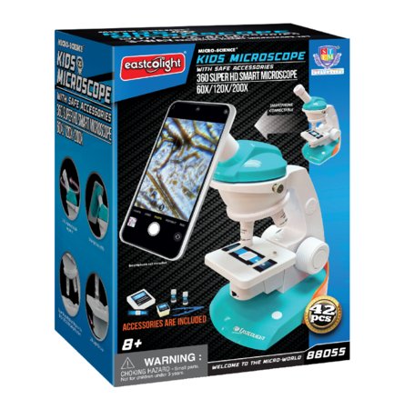 EASTCOLIGHT nutika mikroskoobi komplekt 360 Super HD, 60/120/200X, 88055 