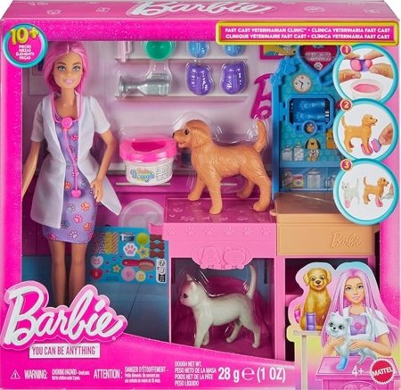 BARBIE Loomaarsti mängukomplekt nukuga, JFX93 