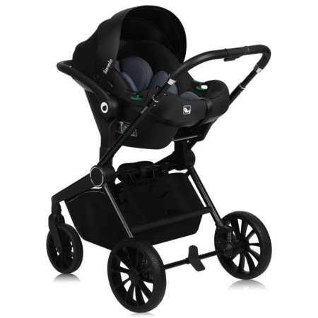 LIONELO universaalne käru MIKA PLUS 3in1, Black onyx 