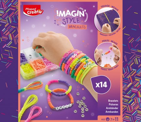 MAPED CREATIV Meisterdamiskomplekt ImagineStyle käevõrud Neon, 3154149074044 3154149074044