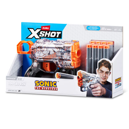 XSHOT mängupüstol Sonic The Hedgehog 8tk, assortii, 36679 