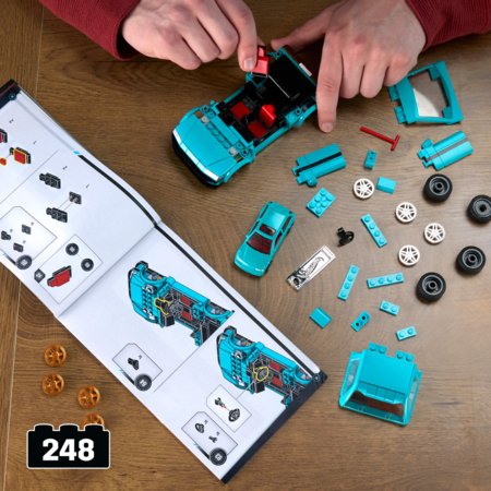 MATTEL BRICK SHOP HOT WHEELS 1:32 Honda Custom ’90 Civic EF ehituskomplekt, JHF62 