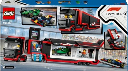 60445 LEGO® City Project Alicia 2025 F1® veok RB20 ja AMR24 F1® autodega 