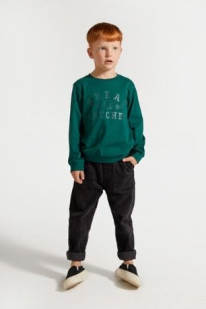 COCCODRILLO long sleeved t-shirt ACADEMY BOY KIDS, rohelised, ZC4143103ABK-011-122, 122 cm 