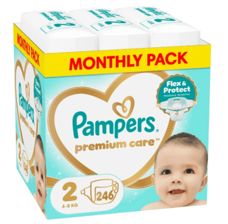 PAMPERS mähkmed Premium Care Monthly, 2 suurus, 4-8kg, 156 vnt., 80883541 