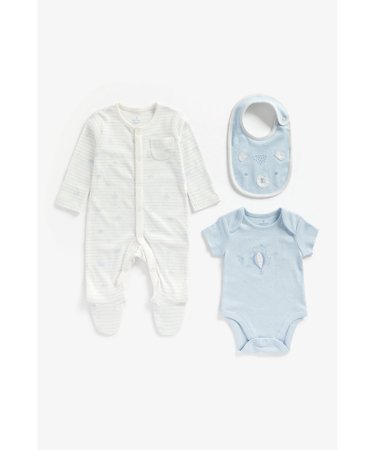 MOTHERCARE pükskostüüm + lühikeste varrukatega bodi + pudipõll, ZA246 547027