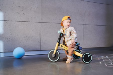 KINDERKRAFT kolmerattaline jalgratas 3in1 4Trike kollane, KR4TRI22BLU0000 KR4TRI22BLU0000