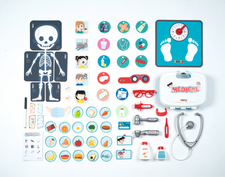 SMOBY set Doctor's Office with 65 accessories, 7600340206 7600340208