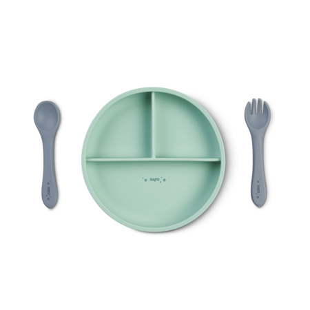 SARO silikoon nõude komplekt FOOD&FUN, Mint, 17601 