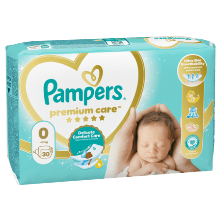 PAMPERS Premium Care teipmähkmed, suurus 0, 30 tk, 81765751 81765751