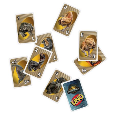 MATTEL GAMES UNO kaardid Jurassic World 4, JFT28 