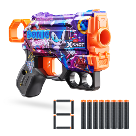 XSHOT mängupüstol Sonic The Hedgehog 8tk, assortii, 36679 