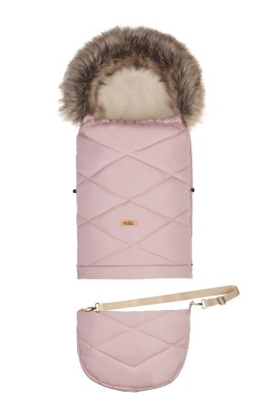 MILLI Reguleeritavad jalavarjud kotiga GrowUP 4.0 wool premium, roos, 81/110x45 cm, 3-3-3-Z-M-095 
