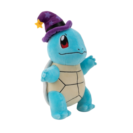 POKEMON pehme mänguasi Squirtle nõiakübaraga, 20 cm, PKW3099 