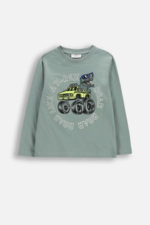 COCCODRILLO pikkade varrukatega t-särk, rohelised, cm 