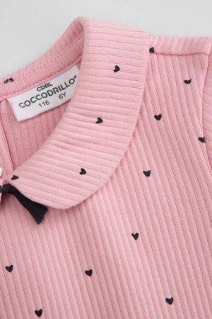 COCCODRILLO lühikeste varrukatega kleit, roosa, WC6129201HGK-007-122, 122 cm 