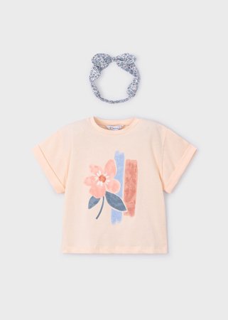 MAYORAL lühikeste varrukatega t-särk +peapael, salmon, 3.010-96, 134  cm 